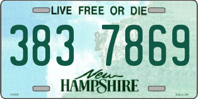 NH license plate 3837869