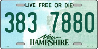 NH license plate 3837880