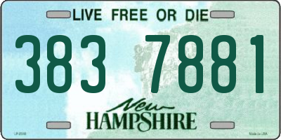 NH license plate 3837881
