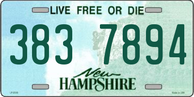 NH license plate 3837894