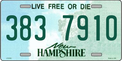 NH license plate 3837910