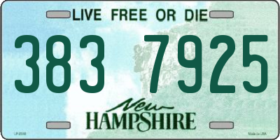 NH license plate 3837925