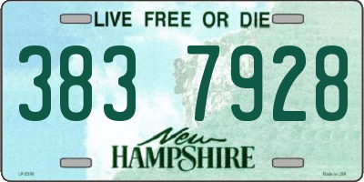 NH license plate 3837928