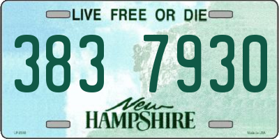NH license plate 3837930