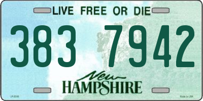 NH license plate 3837942