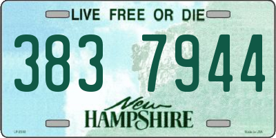 NH license plate 3837944