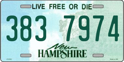 NH license plate 3837974