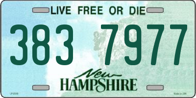 NH license plate 3837977