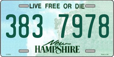 NH license plate 3837978