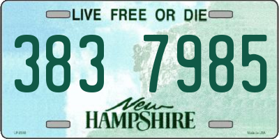 NH license plate 3837985