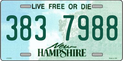 NH license plate 3837988
