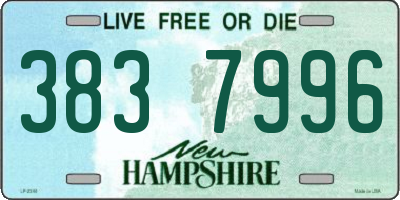 NH license plate 3837996