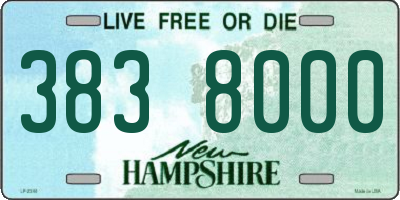 NH license plate 3838000