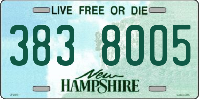 NH license plate 3838005