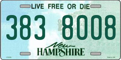 NH license plate 3838008