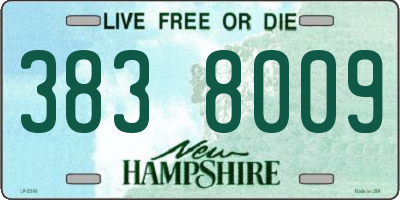 NH license plate 3838009