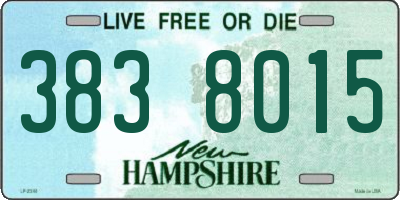 NH license plate 3838015
