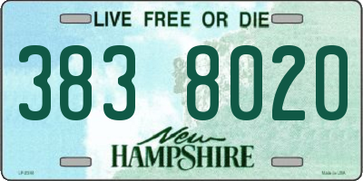 NH license plate 3838020