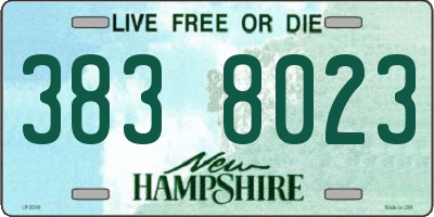 NH license plate 3838023