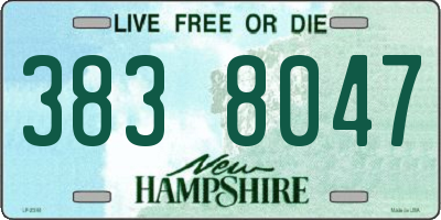 NH license plate 3838047