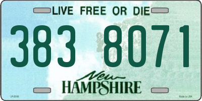 NH license plate 3838071