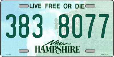 NH license plate 3838077