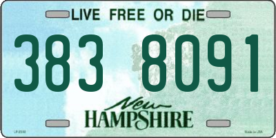 NH license plate 3838091