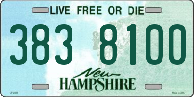 NH license plate 3838100