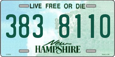 NH license plate 3838110