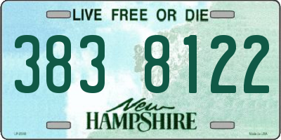 NH license plate 3838122