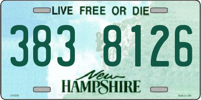 NH license plate 3838126