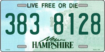 NH license plate 3838128