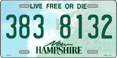 NH license plate 3838132