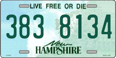 NH license plate 3838134