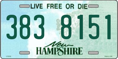 NH license plate 3838151