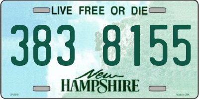 NH license plate 3838155
