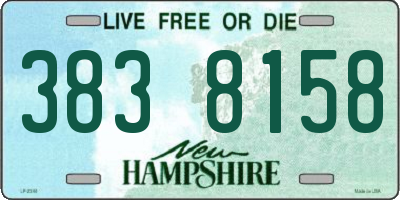 NH license plate 3838158