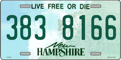 NH license plate 3838166