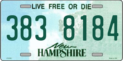 NH license plate 3838184