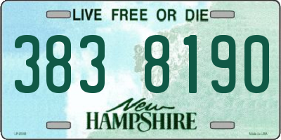 NH license plate 3838190