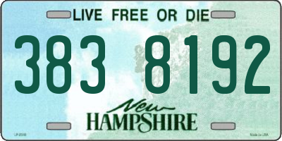 NH license plate 3838192