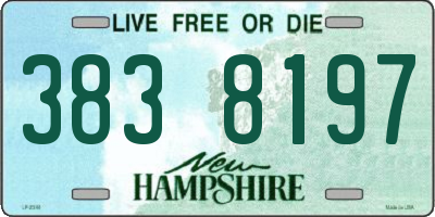NH license plate 3838197