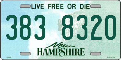 NH license plate 3838320