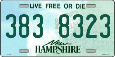 NH license plate 3838323