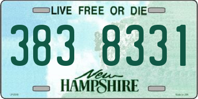 NH license plate 3838331
