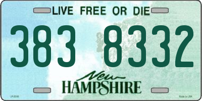 NH license plate 3838332