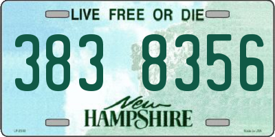 NH license plate 3838356