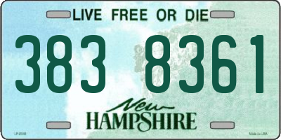 NH license plate 3838361