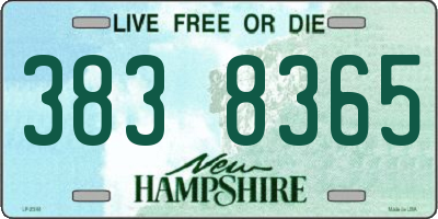 NH license plate 3838365