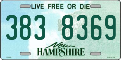 NH license plate 3838369